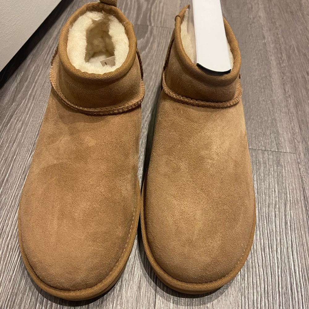 UGG Plush Sole Tan Boots